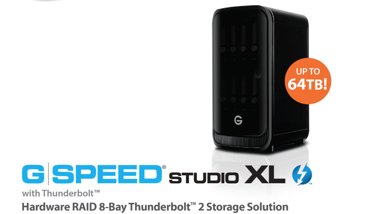 G-Technology releases G-SPEED STUDIO XL - 64TB 8-Bay Thunderbolt 2 Storage Solution