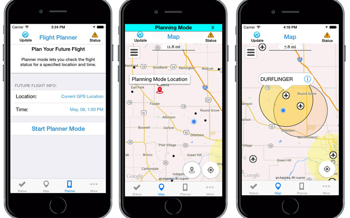 Drone Flight Restriction Apps - FAA's B4UFLY & DJI Geofencing App