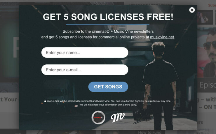 Music Vine Giveaway - 5 Free Songs & Licenses for Commercial Web Projects
