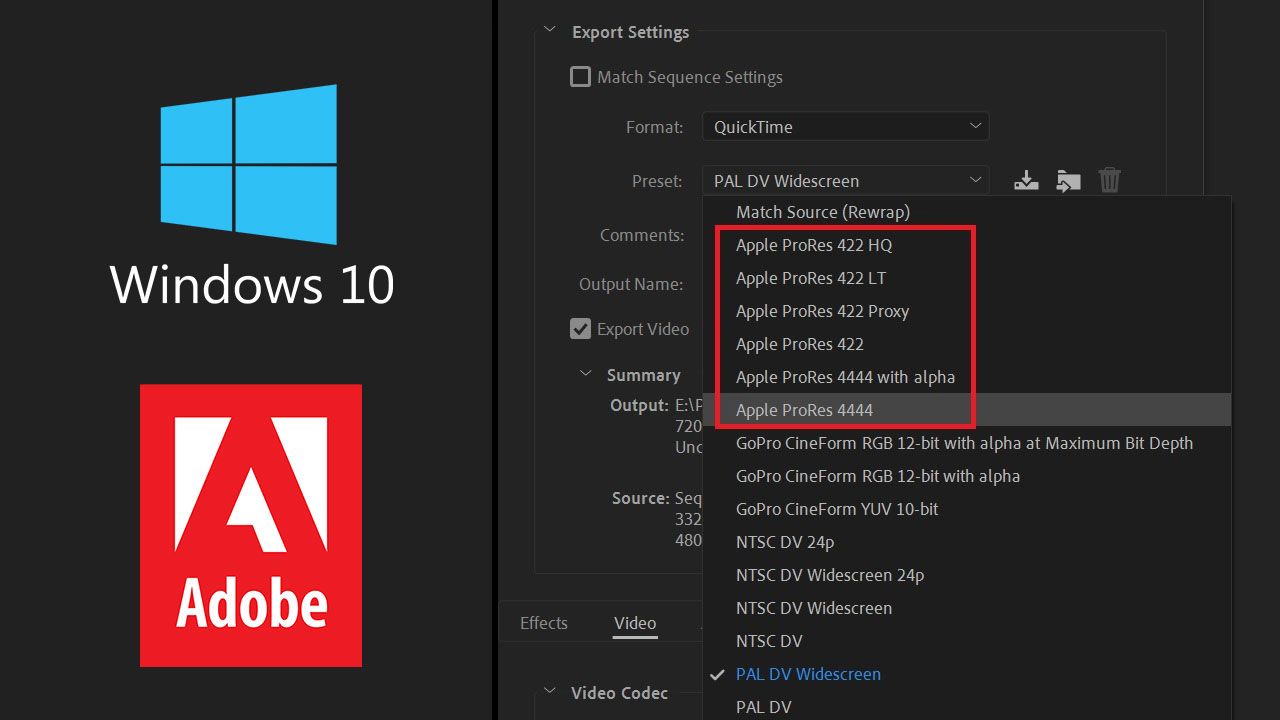 Adobe Adds ProRes Export on Windows for Premiere, After Effects