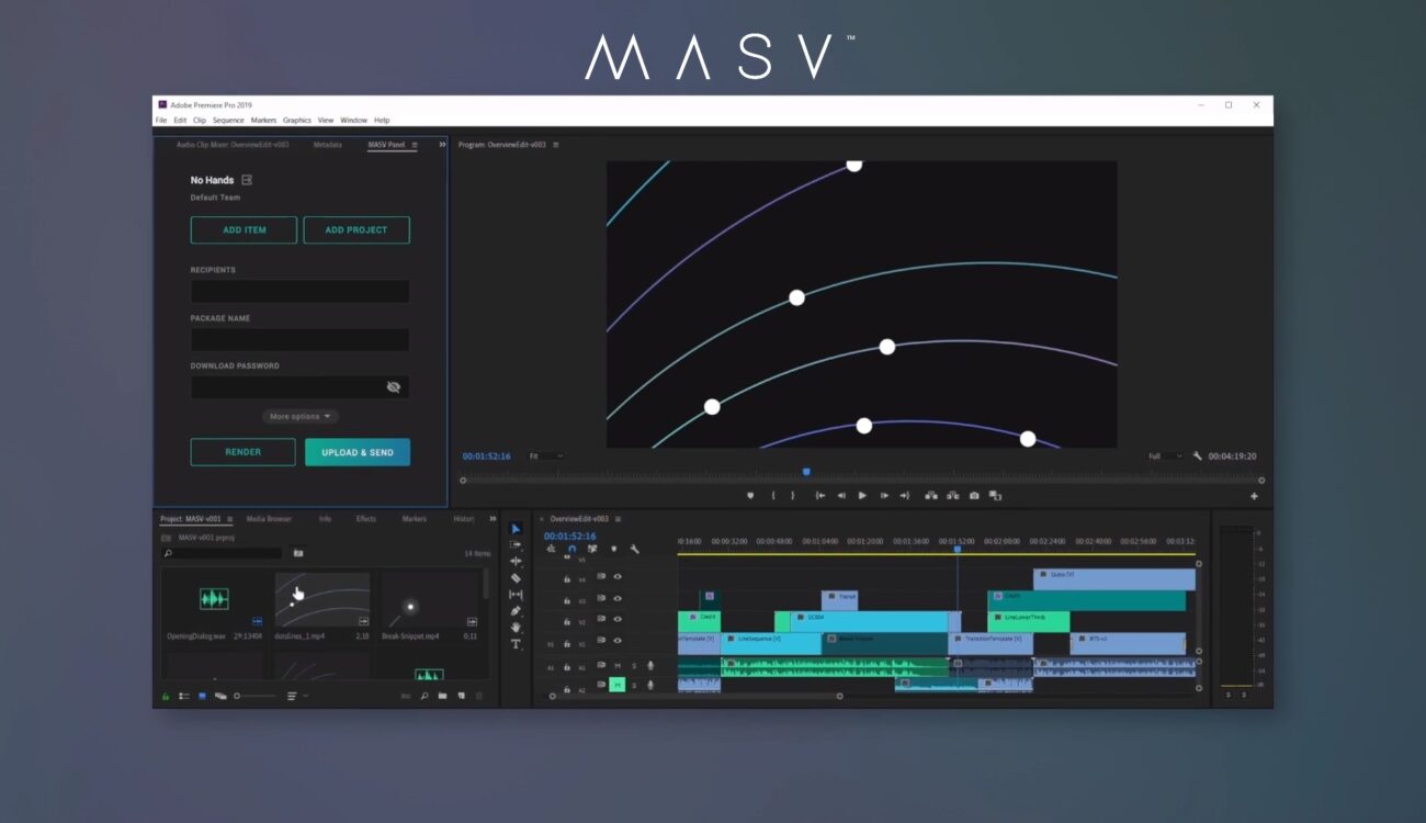 MASV Panel - File Transfer System Now Integrated Into Adobe Premiere Pro