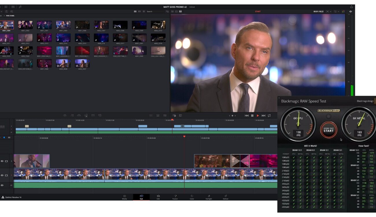 Blackmagic DaVinci Resolve 16.1 Beta and Blackmagic RAW Speed Test Announced