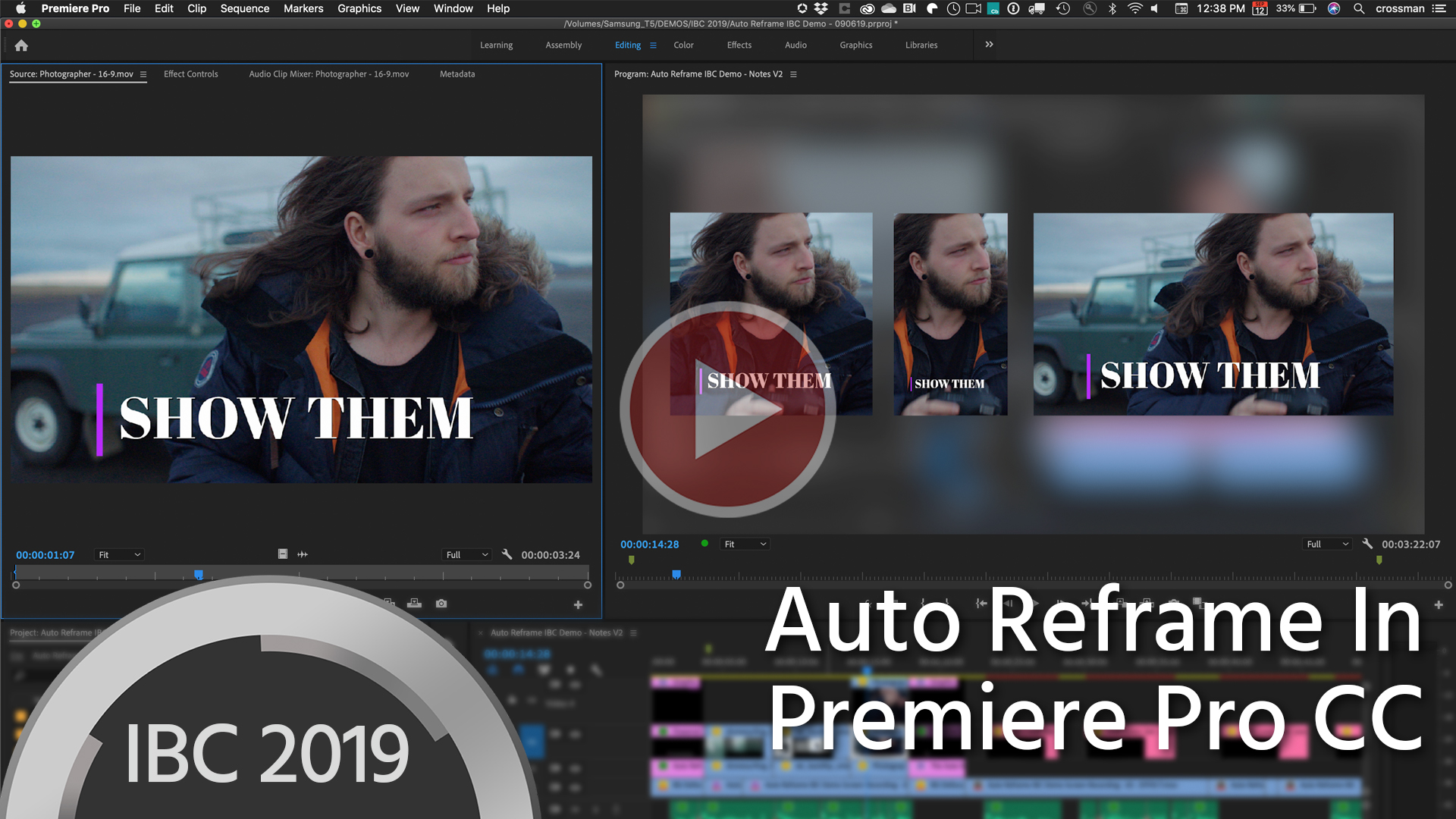 Reencuadre Automático para Premiere Pro CC edita las imágenes de forma inteligente para formatos de video de redes sociales