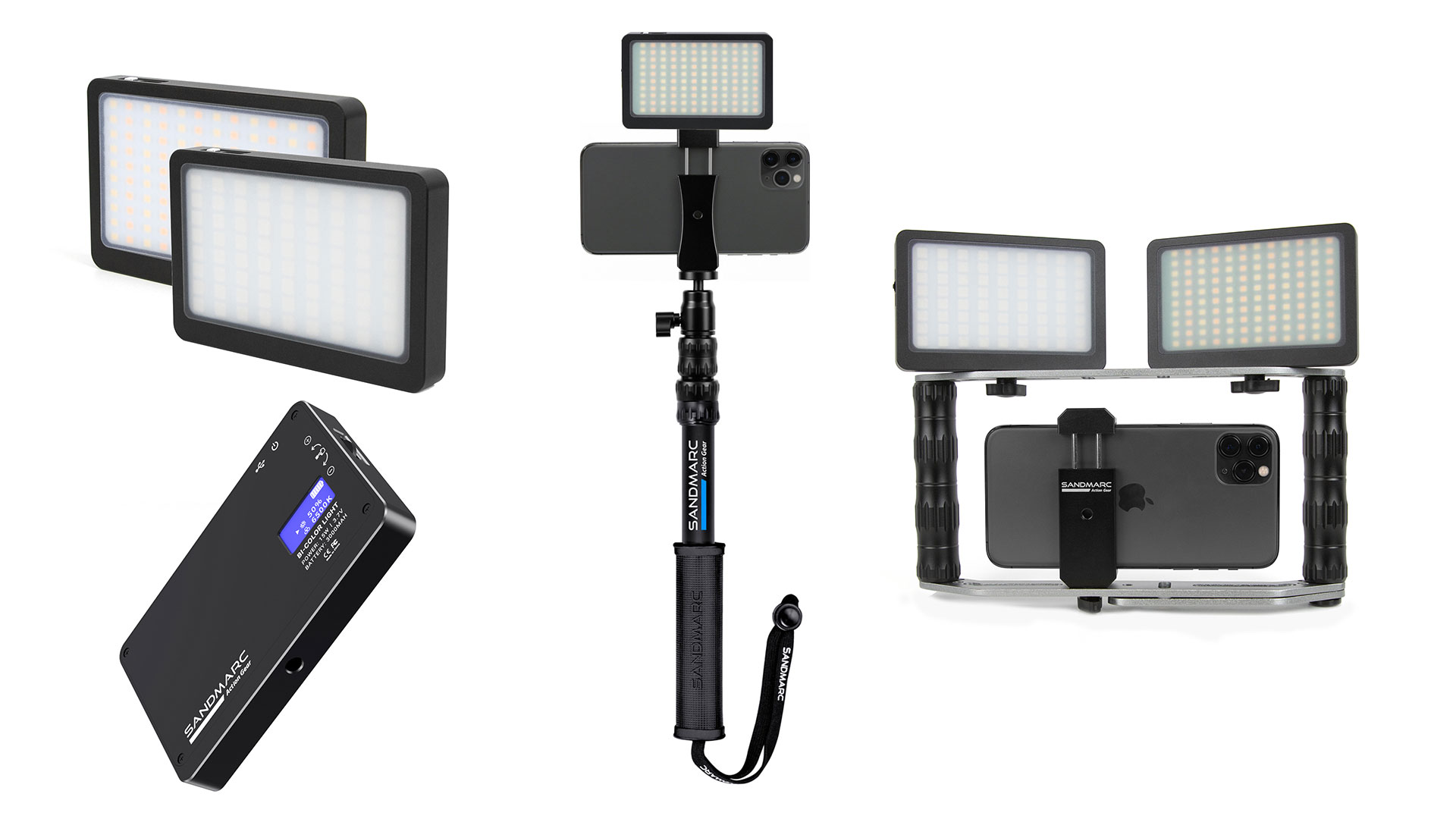 Nuevas luces LED Prolight RGB y Prolight Bi-color de SANDMARC para cineastas de smartphone