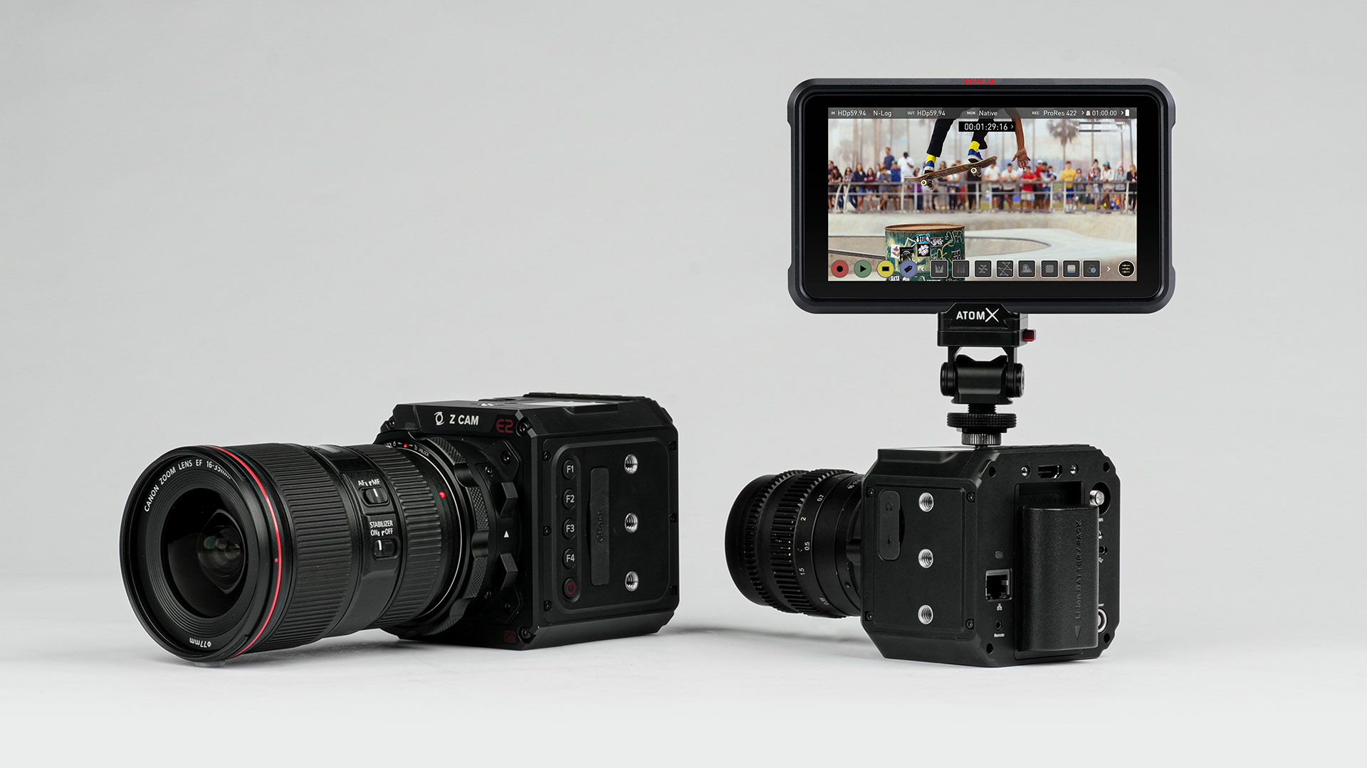 AtomosとZ CAMがE2シリーズカメラとNinja Vで5.8K/4K ProRes RAW記録を発表