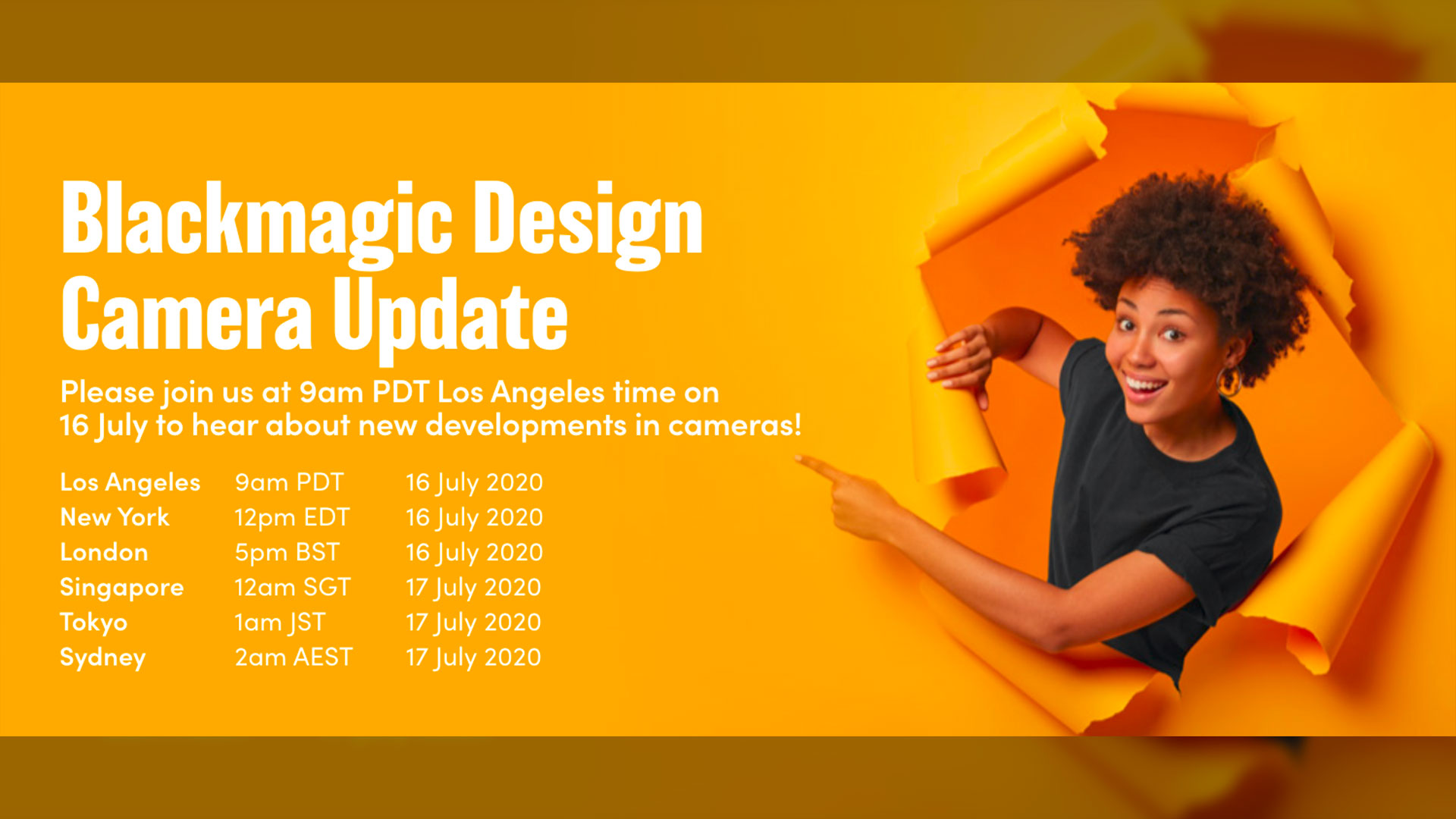Evento en vivo de Blackmagic Design sobre las nuevas actualizaciones- ¡Es hoy!