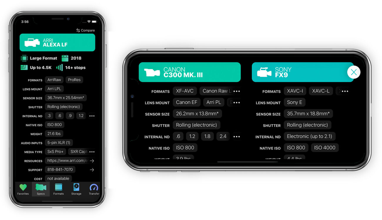 Actualización de la aplicación Cameras + Formats v4.0: Nuevas herramientas y una interfaz de usuario mejorada
