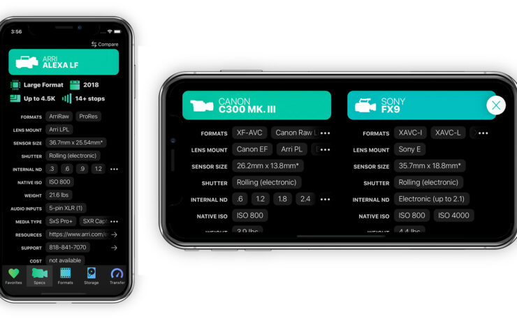 Cameras + Formats v4.0 App Update - New Tools and Improved UI