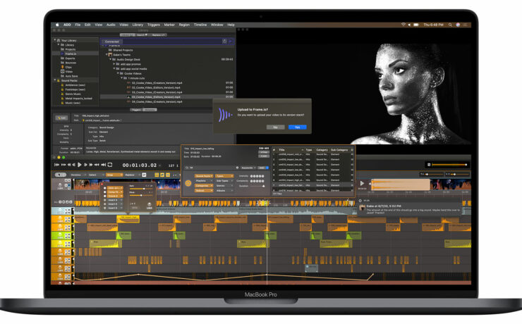 Audio Design Desk v1.3 adds Frame.io Integration