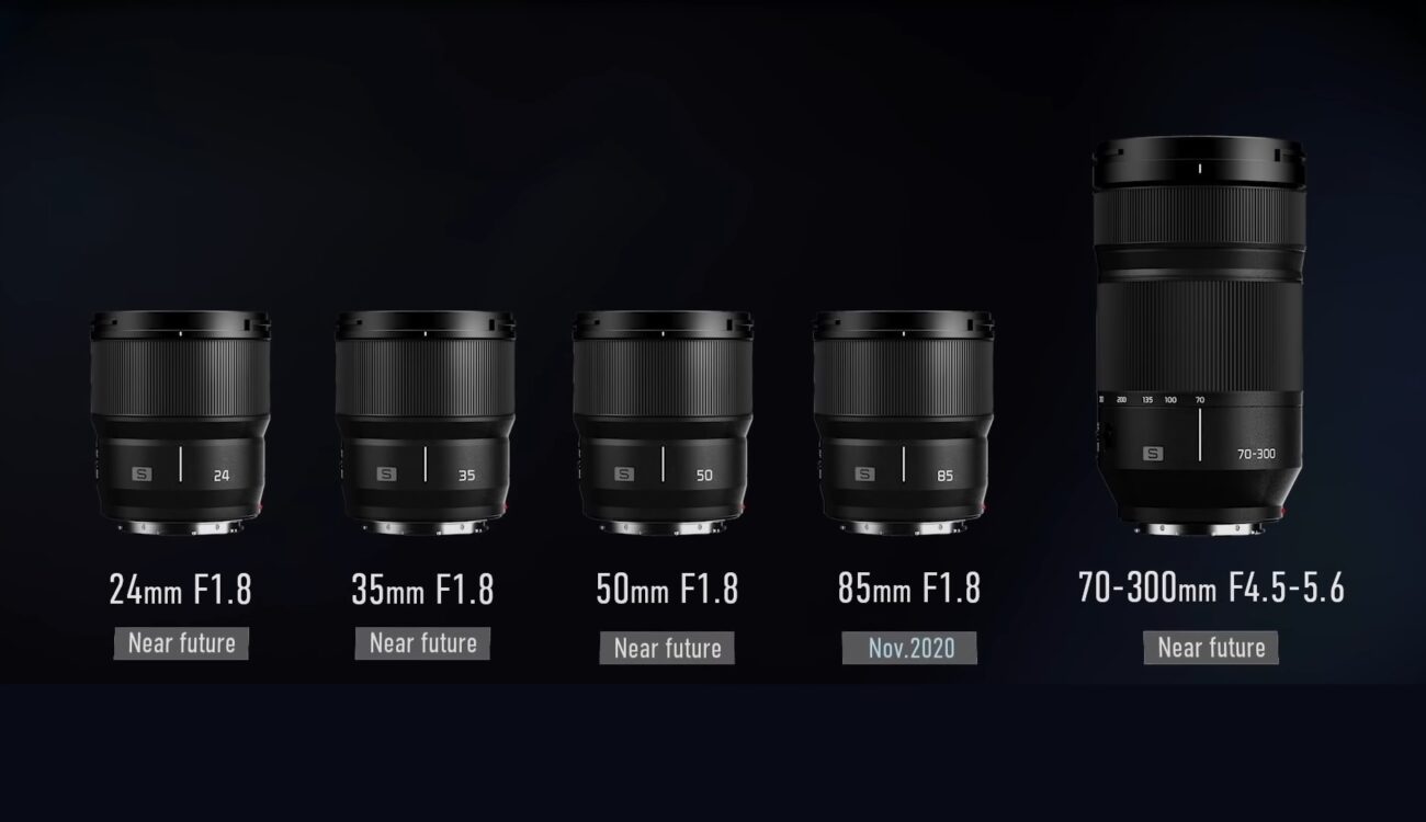 Panasonic Teases New L-Mount Lenses - 24, 35, 50, 85mm f/1.8 Primes and 70-300mm Zoom