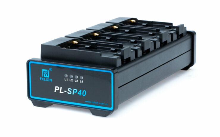 Fxlion PL-SP40 4-Channel Battery Charger for Sony NP-F and Panasonic Batteries