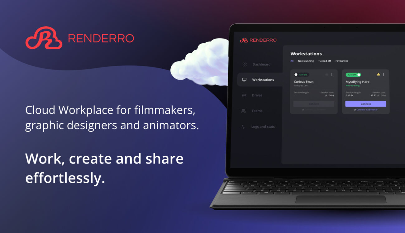 Renderro – Cloud Workplace for Filmmakers, Designers, and Animators
