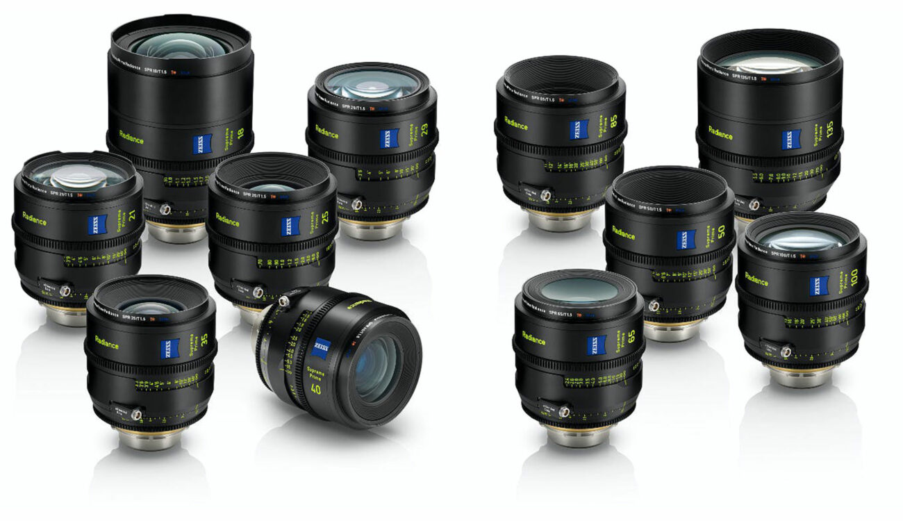 ZEISS Supreme Prime Radiance 18/40/65/135mm T/1.5 Released