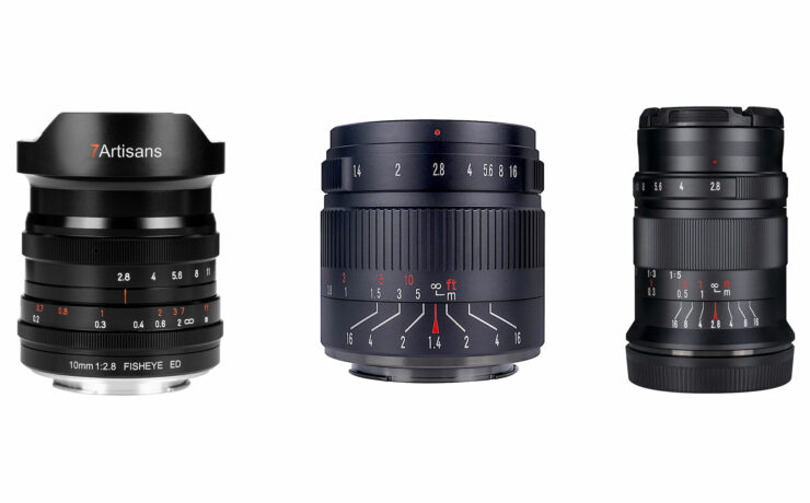 7Artisans 10mm F/2.8 Fisheye, 55mm F/1.4 II and 60mm F/2.8 II Macro Lenses Released