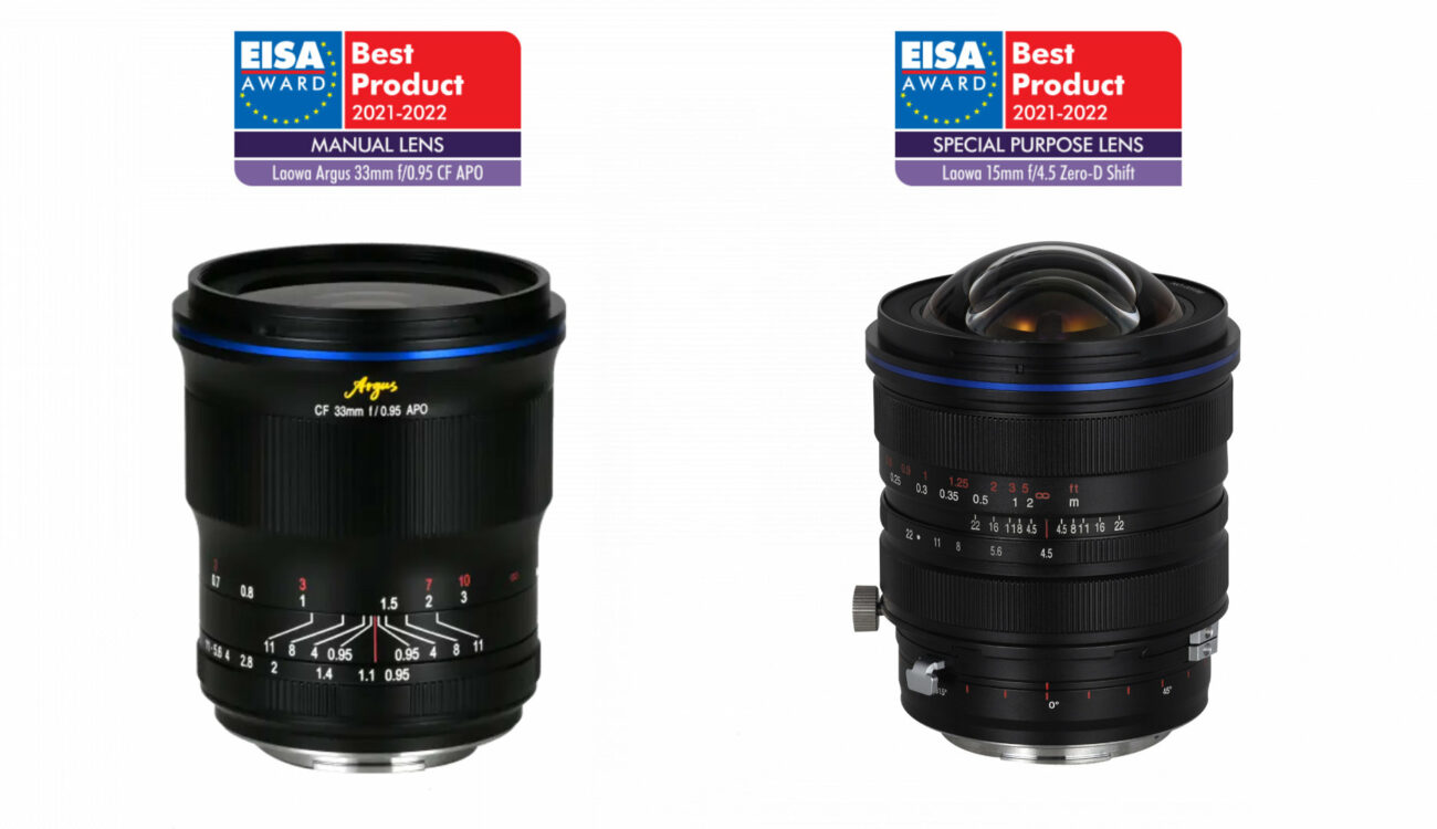 Laowa Receives Two EISA Awards for its Argus 33mm and 15mm Zero-D Shift Lenses