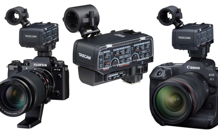TASCAM CA-XLR2d Audio Adapter for Canon, FUJIFILM, and Others – Available for Pre-order