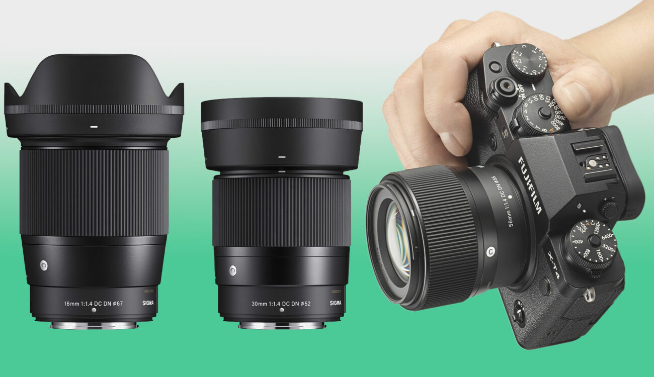 シグマが富士フイルムXマウント用プライムレンズを発表 - 16mm, 30mm, 56mm F1.4。