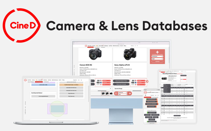 Launching CineD Databases - Camera & Lens Databases and Lens Coverage Tool