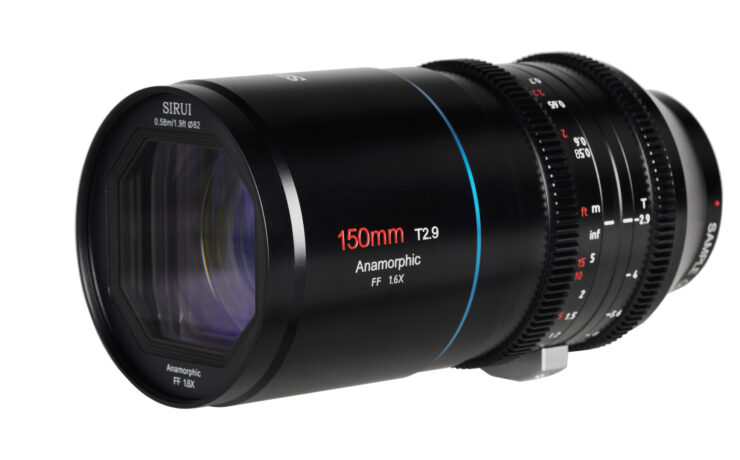 SIRUI Venus 150mm T2.9 1.6x Full-Frame Anamorphic Lens Released