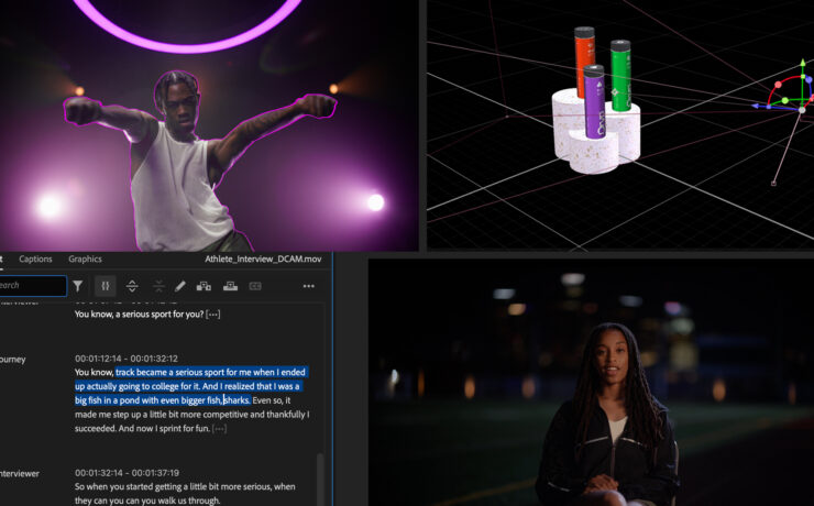 アドビ、Premiere ProとAfter Effectsのアップデートを発表 - テキストベース編集、スピーチエンハンスメント、真の3Dワークスペースを強化