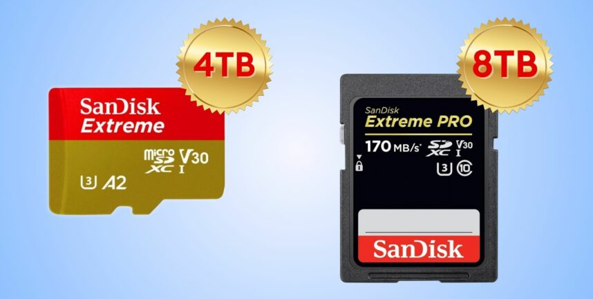サンディスクが8TB SDカードと4TB microSDカードを発表